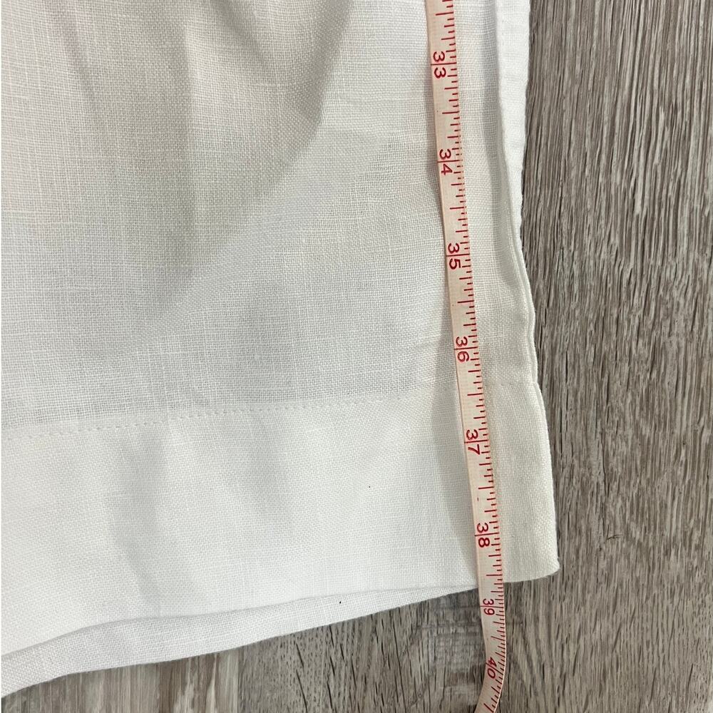 Lauren Ralph Lauren White Linen Wide Leg Crop Pants Women’s 18 Old Money Chic - Picture 10 of 10